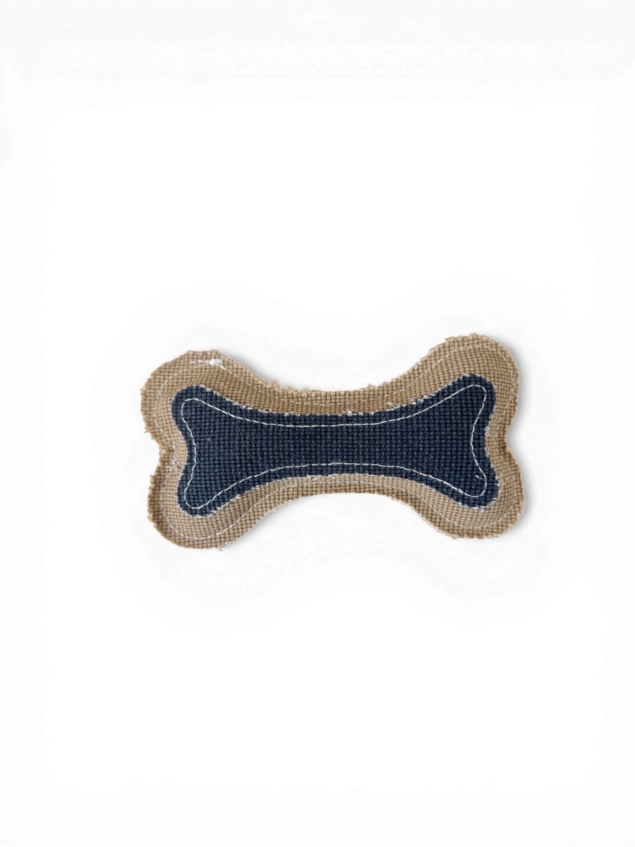 画像1: Fabric bone dog TOY (beige) (1)